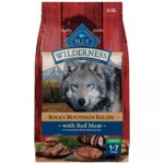 Blue Buffalo Wilderness Rocky Mountain Recipe Adult Dog Dry Food - Red Meat, 22 lb