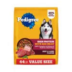Pedigree High Protein Adult Dog Food Beef and Lamb 44 LB